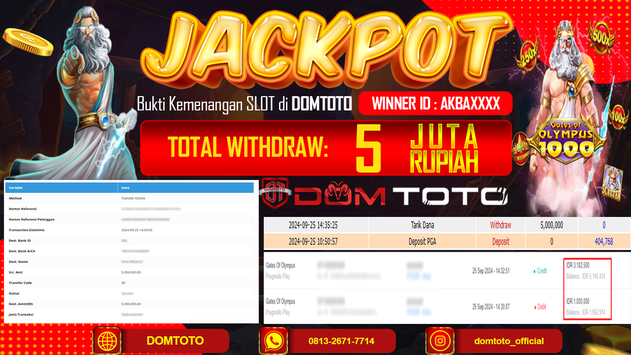 JACKPOT SLOT GATE OF OLYMPUS 25 SEPTEMBER 2024
